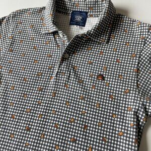 A Bathing Ape Polo Shirt Size S/XS Black White Gingham Baby Milo RARE